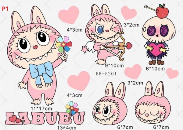 Labubu  sticker for car motorcycle suitcase notebook laptop - Image 5