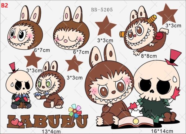 Labubu  sticker for car motorcycle suitcase notebook laptop - Image 10