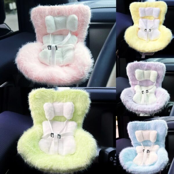 labubu doll car safety fluffy seat - Image 2