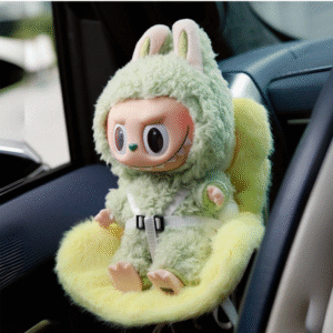 labubu doll car safety fluffy seat
