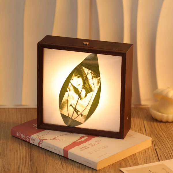 leave carve with photo frame with RGB lights - Image 2
